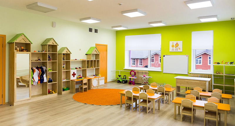 Яркие интерьеры детских игровых комнат (60 фото)